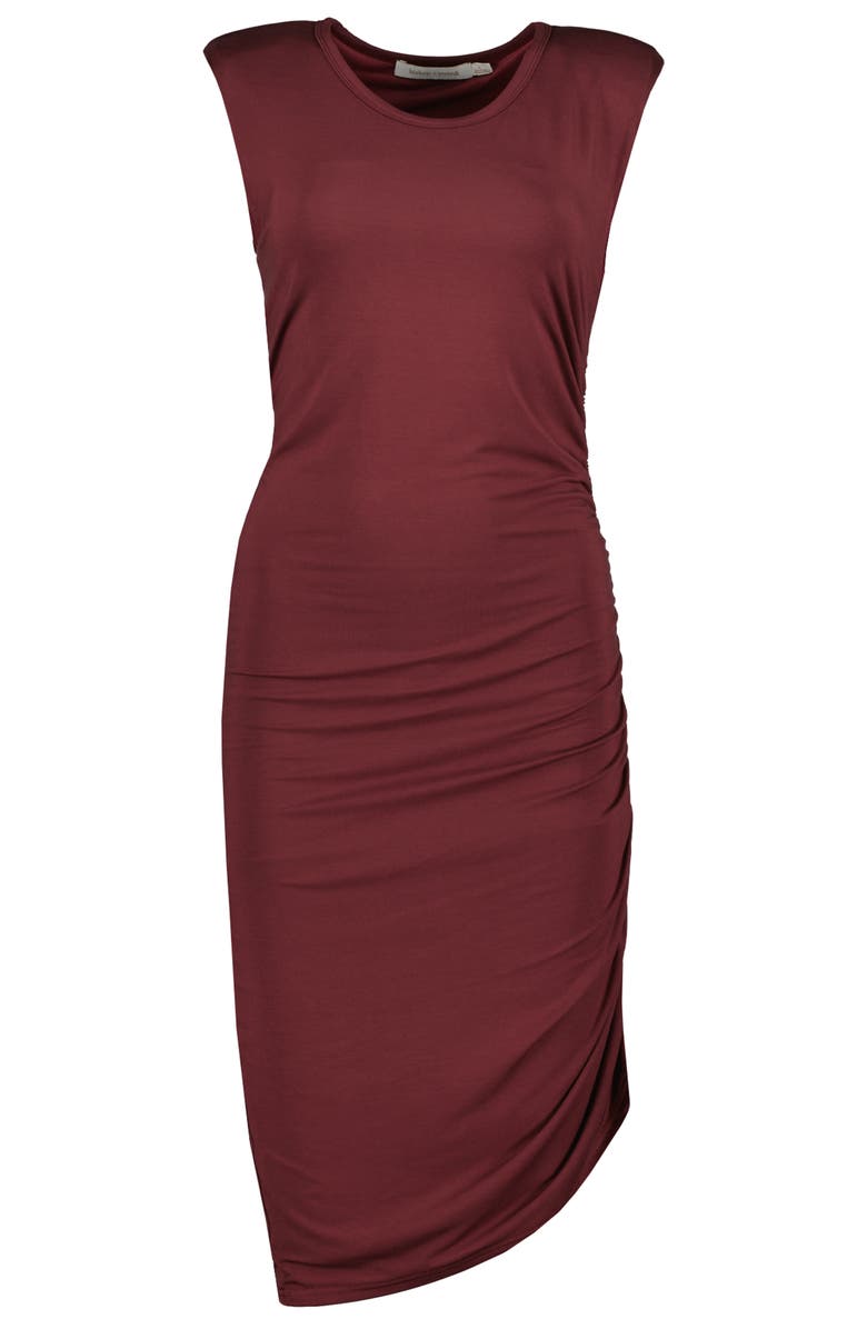 Bishop + Young Alex Side Ruched Midi Dress, Alternate, color, Cassis
