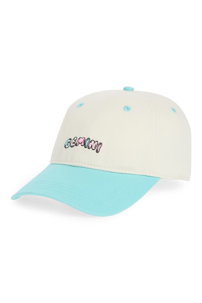 Gemini Baseball Cap, Main, color, CREAM