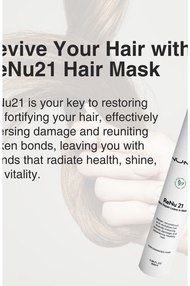 ReNu 21 Nano Repair Leave-In Mask, Alternate, color, White- 100mL