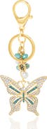 Jessica Simpson Elegant Butterfly Charm Keychain