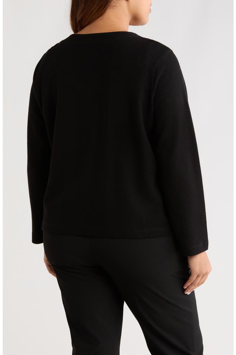 Button Front Organic Cotton Jacket, Alternate, color, BLACK