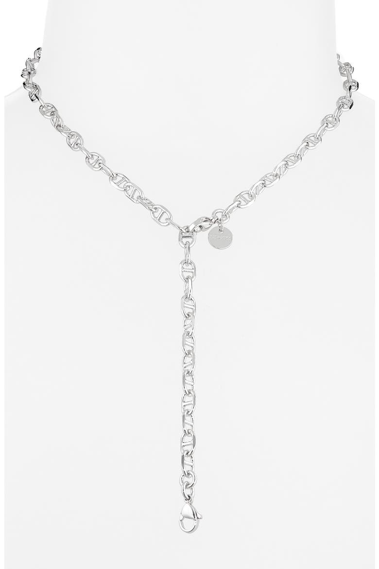 Mia Mariner Lariat Chain Necklace, Alternate, color, SILVER