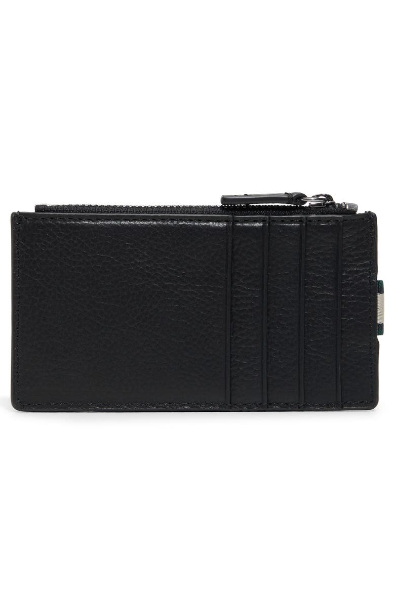 Ted Baker Slim Leather Cardholder, Alternate, color, Black