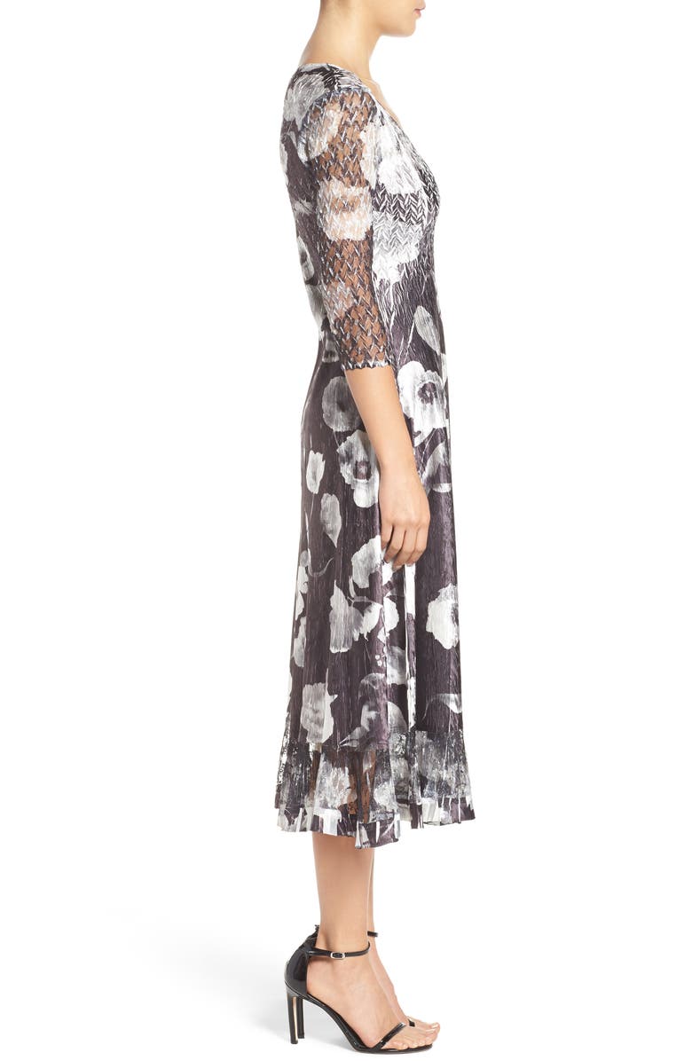 Komarov Mixed Media Midi Dress, Alternate, color, 