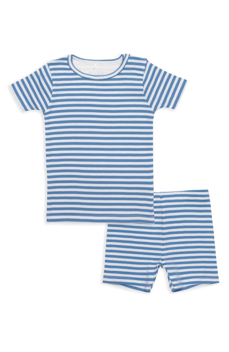 Magnetic Me Kids' Simply Blue Yarn Dyed Stripe Magnetic Pajamas, Main, color, Blue