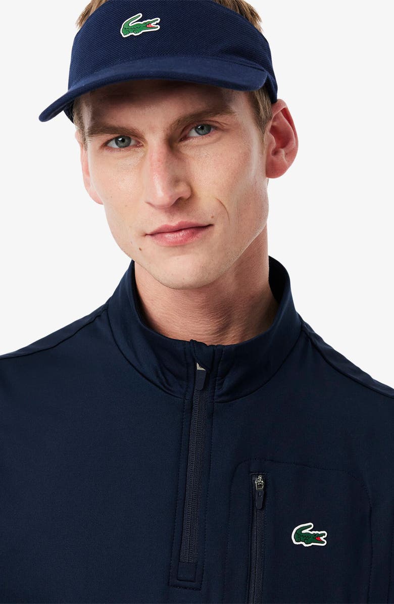 Lacoste Sleeveless Quarter Zip Pullover, Alternate, color, Navy Blue