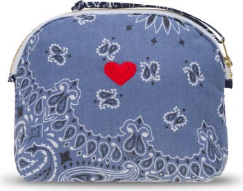 CALL IT BY YOUR NAME Embroidered Bandana Vanity Zip Pouch | Nordstrom