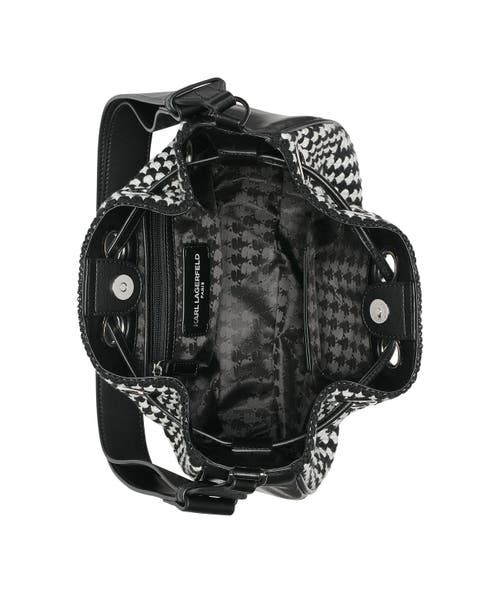 Karl Lagerfeld Paris Desiree Crossbody In Black/white