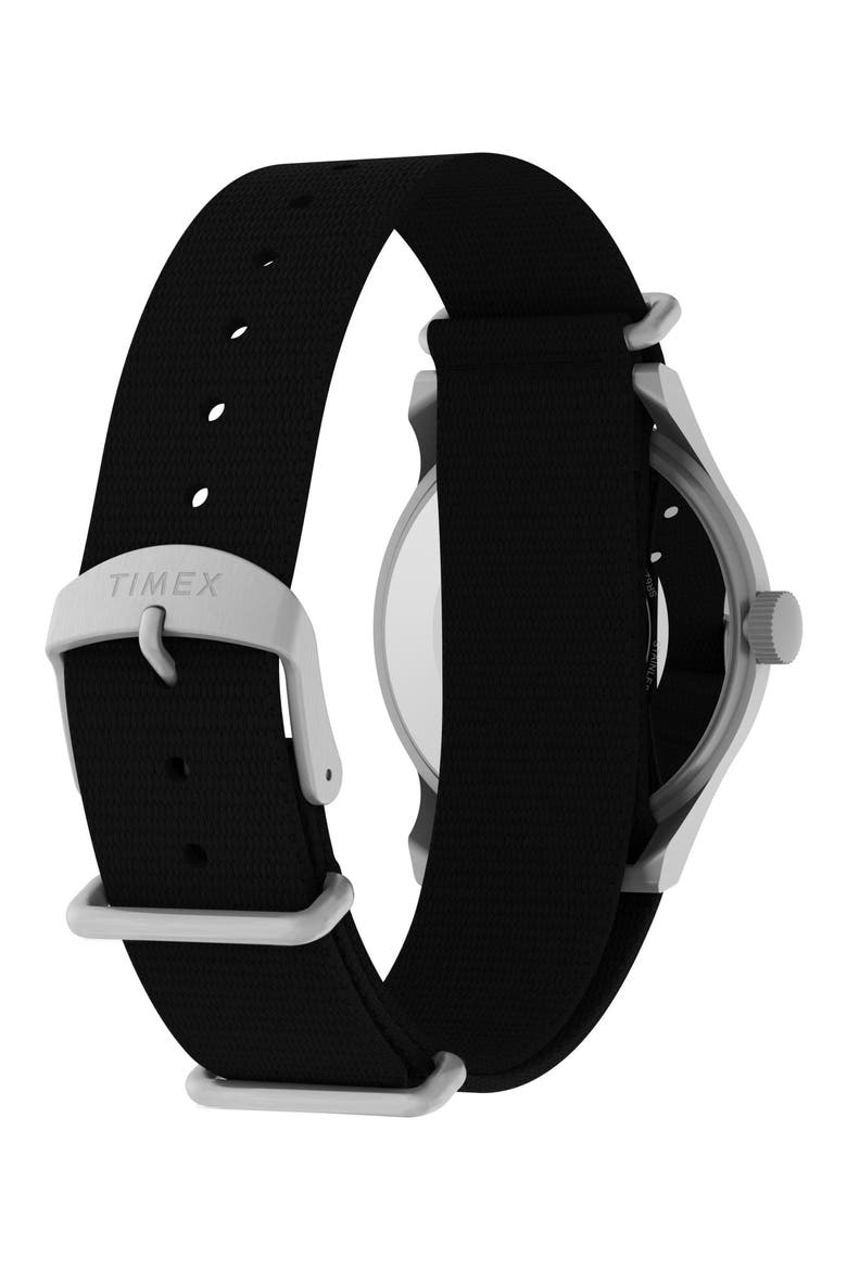 Peanuts Snoopy MK1 Racing Fabric Strap Watch, Alternate, color, BLACK