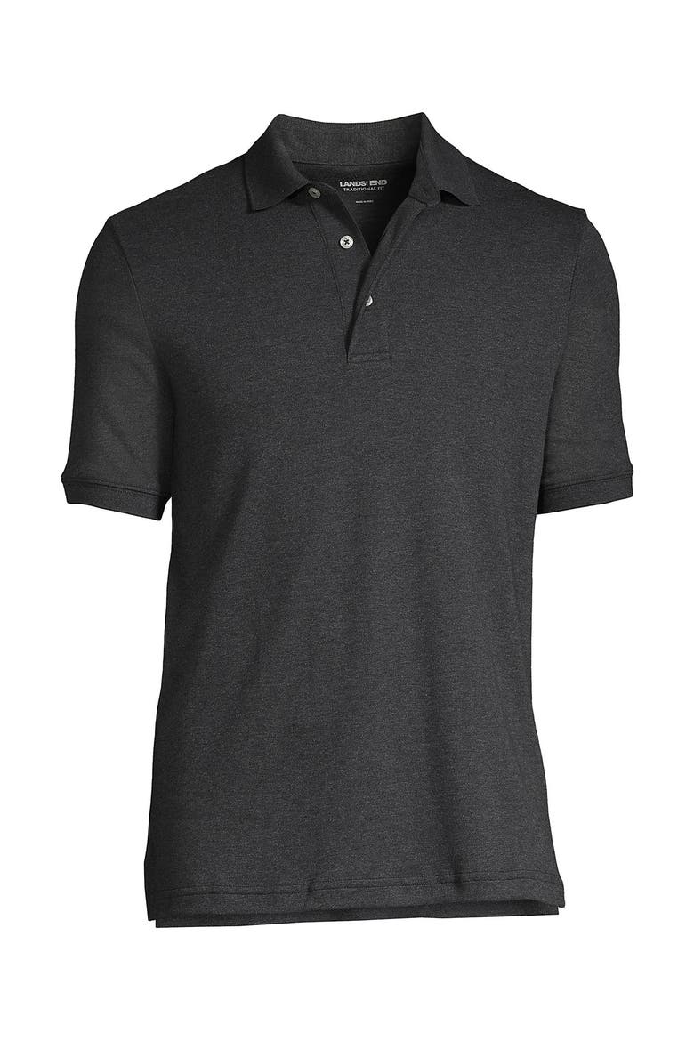 Short Sleeve Cotton Supima Polo Shirt, Alternate, color, Dark Charcoal Heather