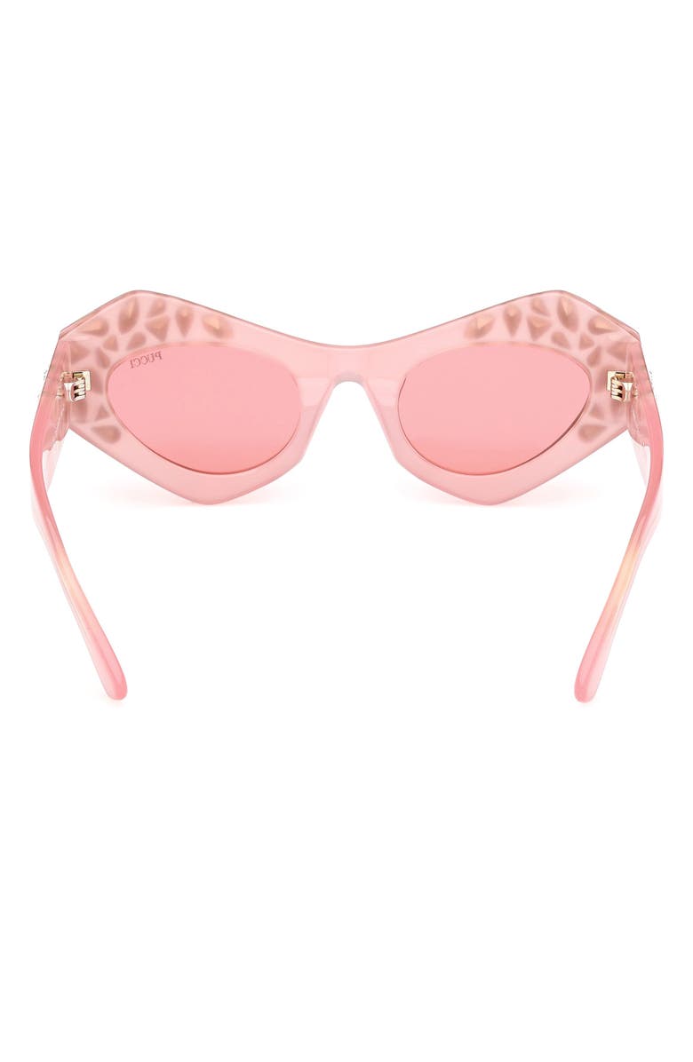 Emilio Pucci 50mm Cat Eye Sunglasses, Alternate, color, Shiny Pink / Bordeaux