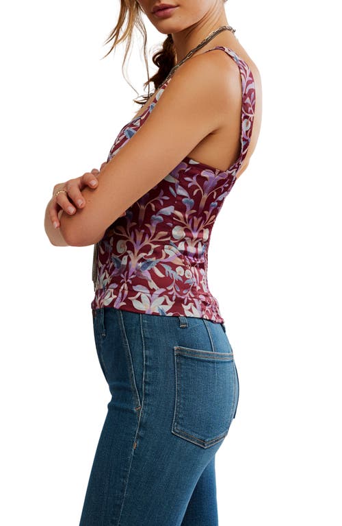 Free People Grace Corset Camisole In Multi