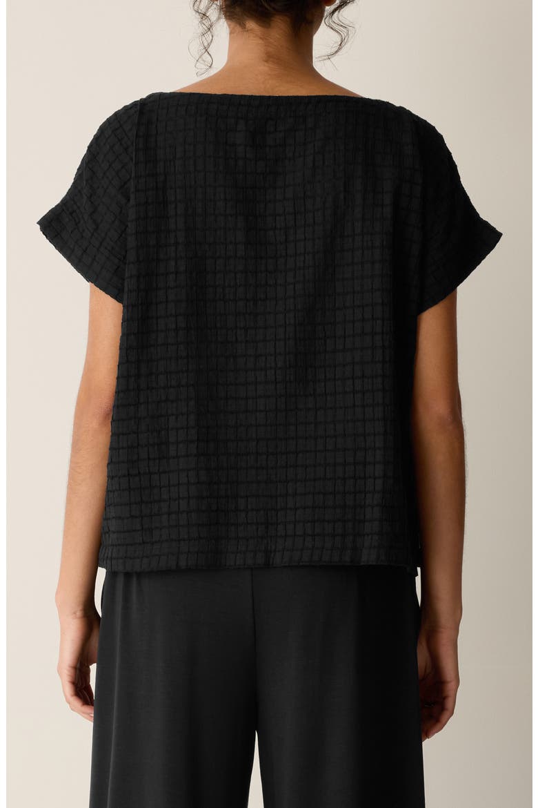Ballet Neck Boxy Top, Alternate, color, BLACK