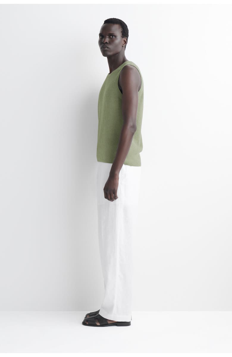 COS Bouclé-knit Tank Top, Alternate, color, Green