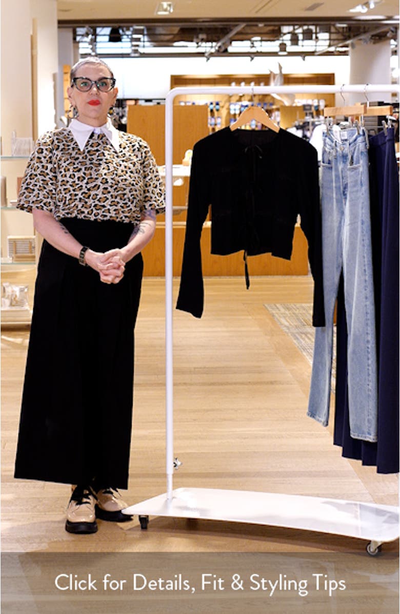 The Camille Lace Inset Tie Front Top, sales video thumbnail