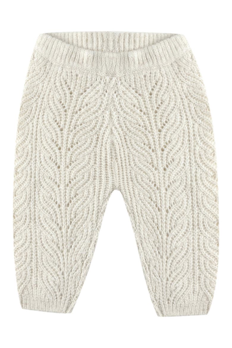 Kids' Pointelle Knit Pants, Main, color, HEATHERED OATMEAL