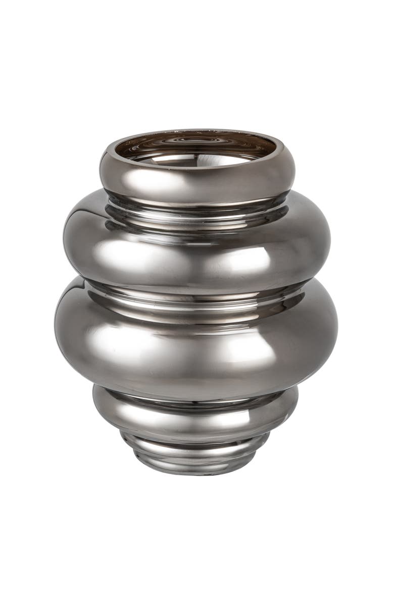 Storied Home Ribbed Vase, Main, color, Chrome