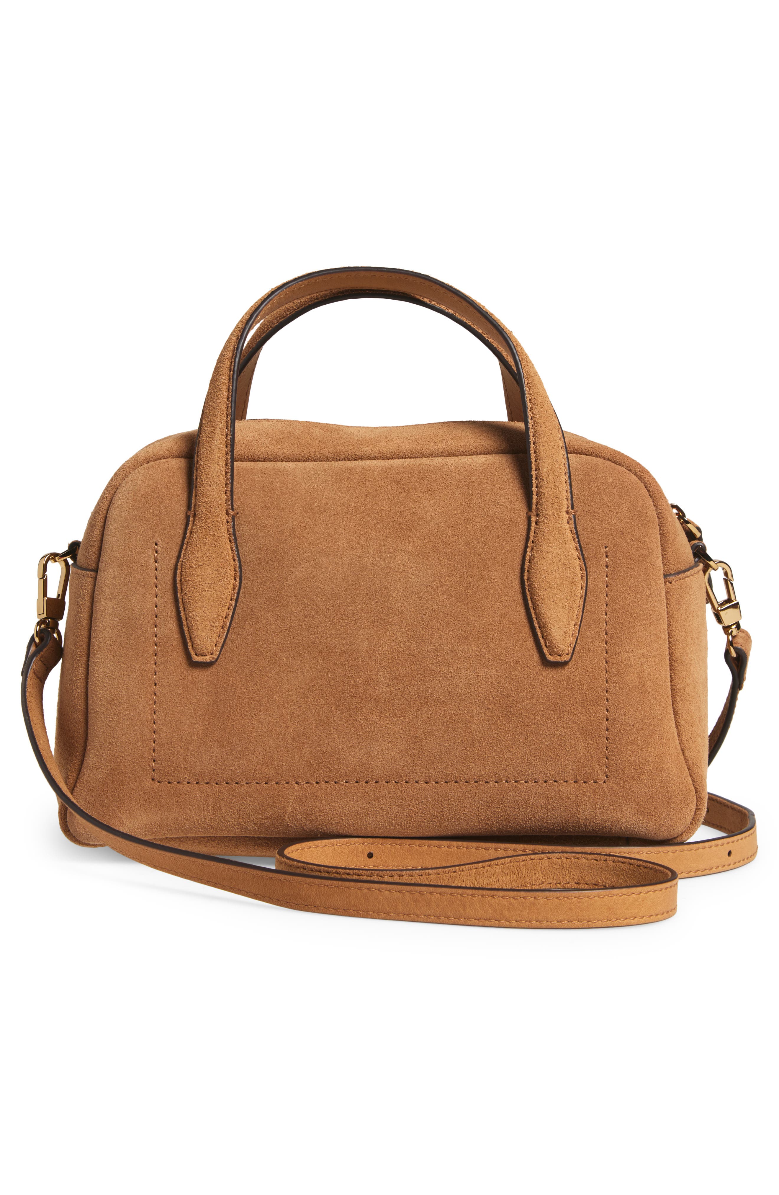 Madewell Medium Suede Crossbody Bag, Alternate, color, Tawny Khaki