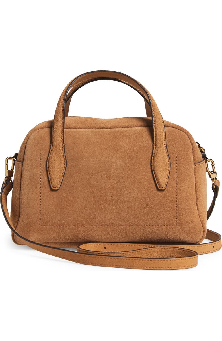 Madewell Medium Suede Crossbody Bag, Alternate, color, Tawny Khaki