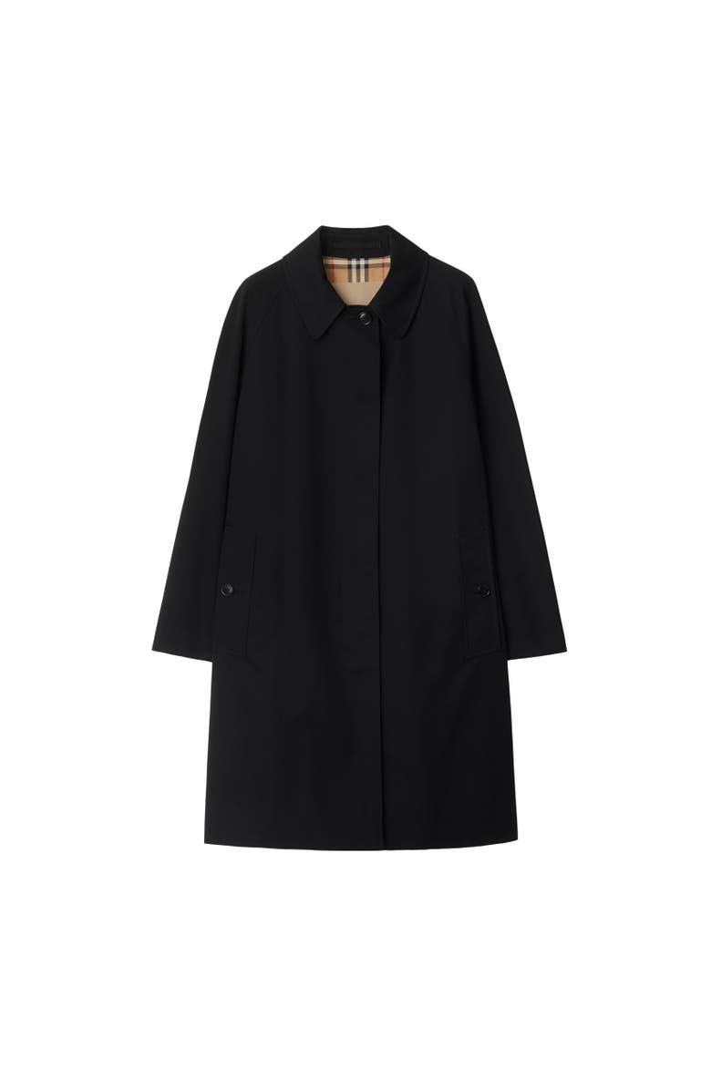 Burberry Mid-length Camden Heritage Car Coat, Alternate, color, Black