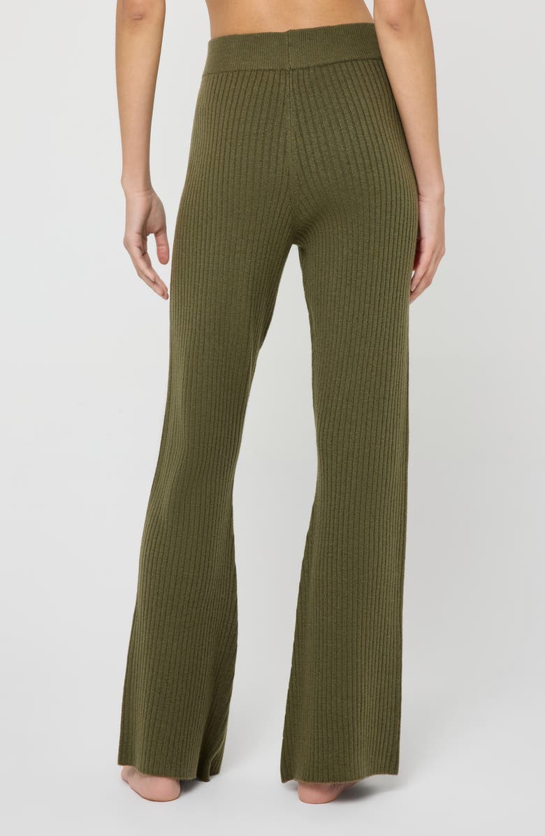 Spiritual Gangster Victoria Rib Pants, Alternate, color, Spruce