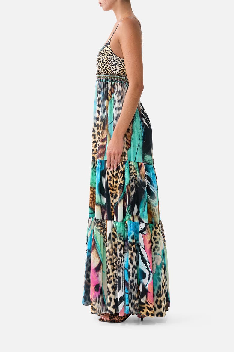 Long Dress With Jersey Bodice, Alternate, color, Butterfly Bohemia