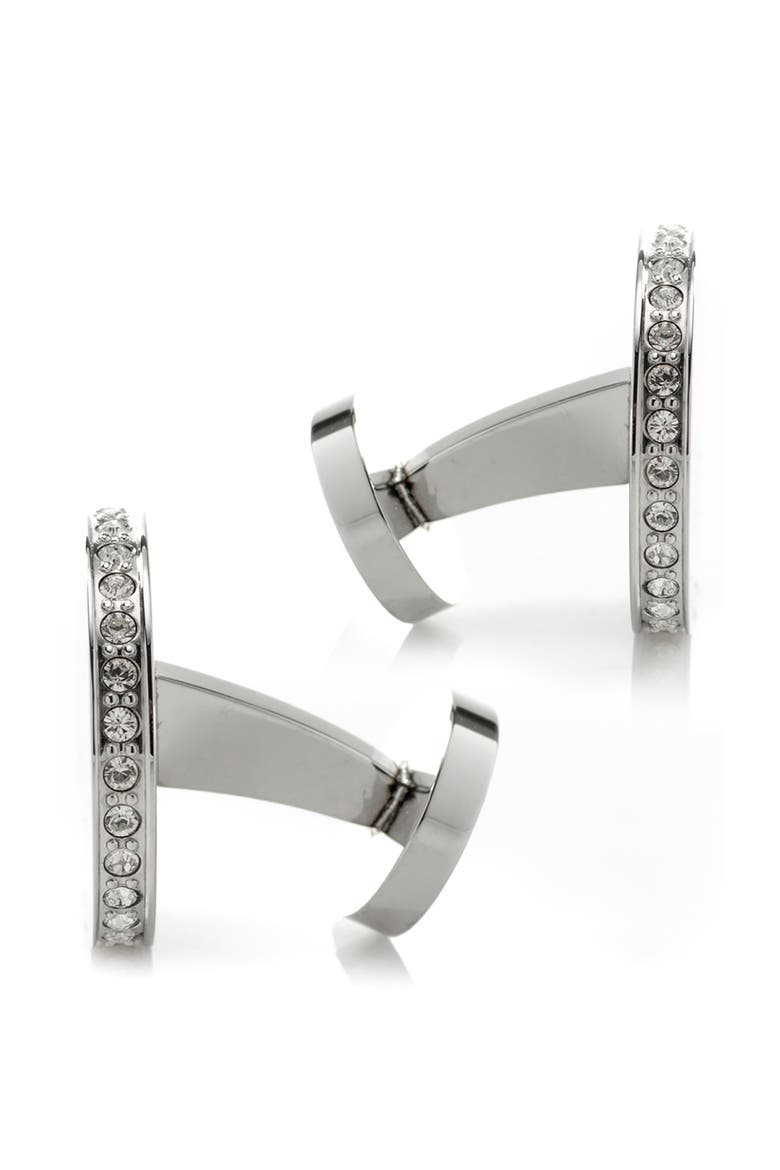 Engravable Stainless Steel Cuff Links, Alternate, color, SILVER