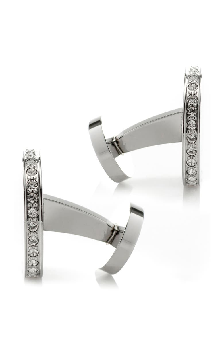 Cufflinks, Inc. Engravable Stainless Steel Cuff Links, Alternate, color, Silver