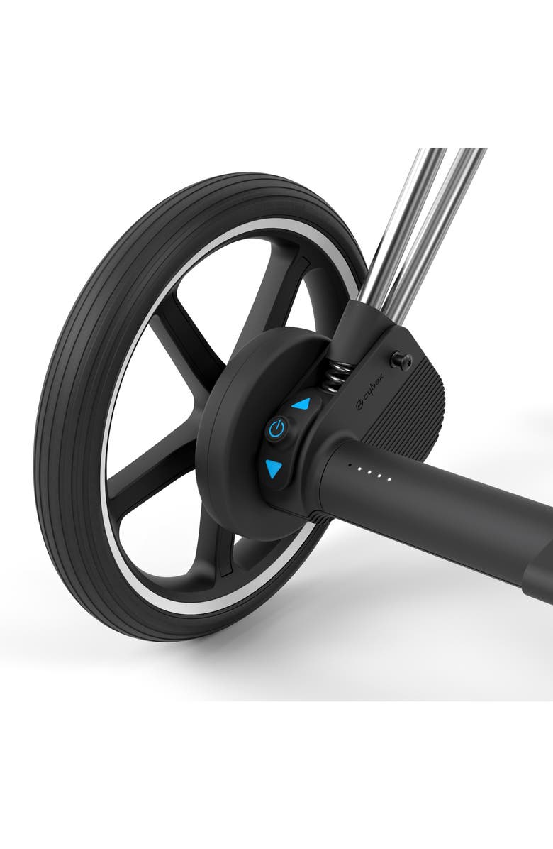 CYBEX e-PRIAM 2 Electronic Smart Stroller with Chrome/Brown Frame, Alternate, color, Khaki Green