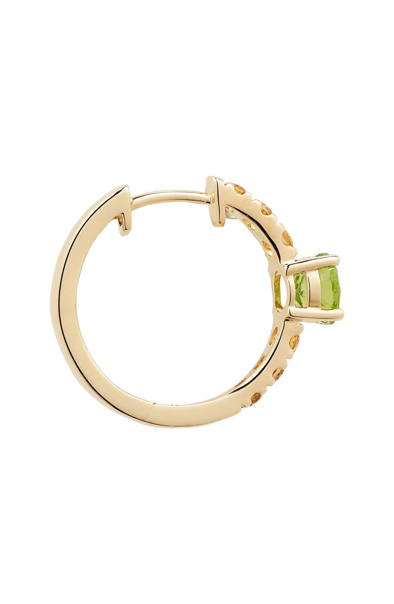 Bony Levy 14K Gold Peridot & Citrine Hoop Earrings, Alternate, color,