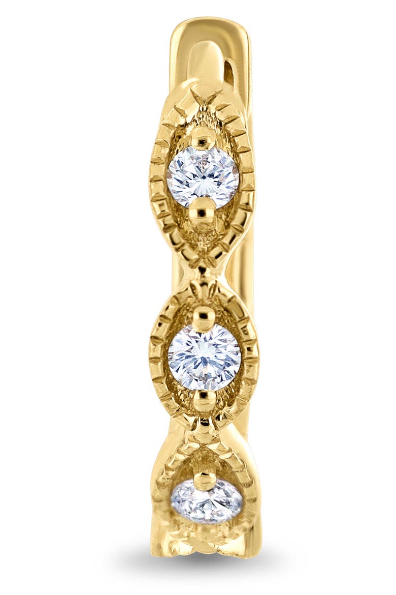 18K Gold Mykonos Diamond Hoop Earrings, 10mm (Online Trunk Show), Alternate, color, 18K YELLOW GOLD/ DIAMOND