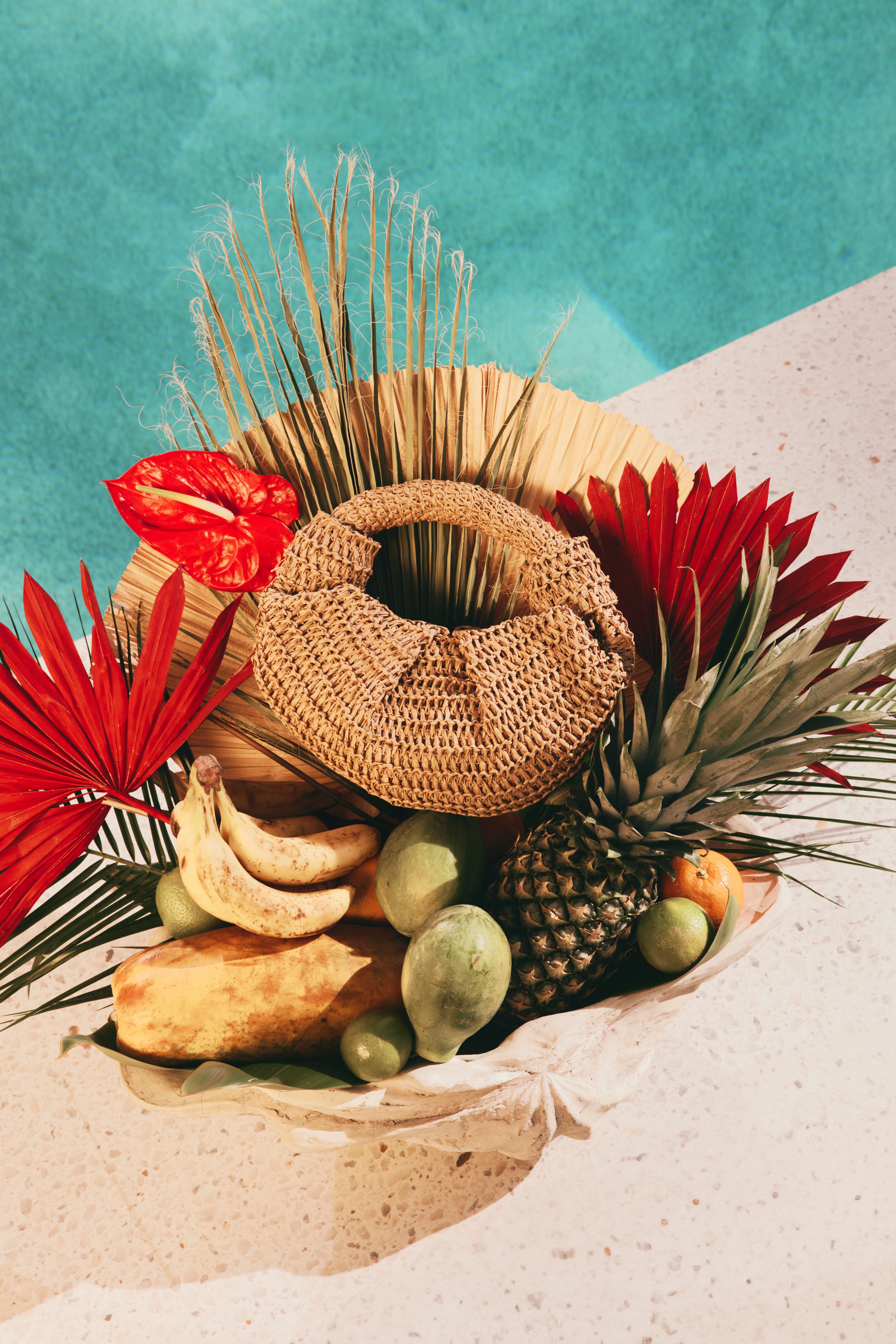 SIMONMILLER Raffia Lopsy Bag, Alternate, color, Natural