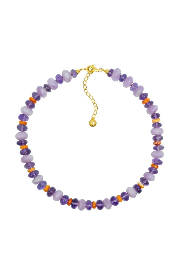 Agnes Collar Necklace, Main, color, Purple Orange, Multi