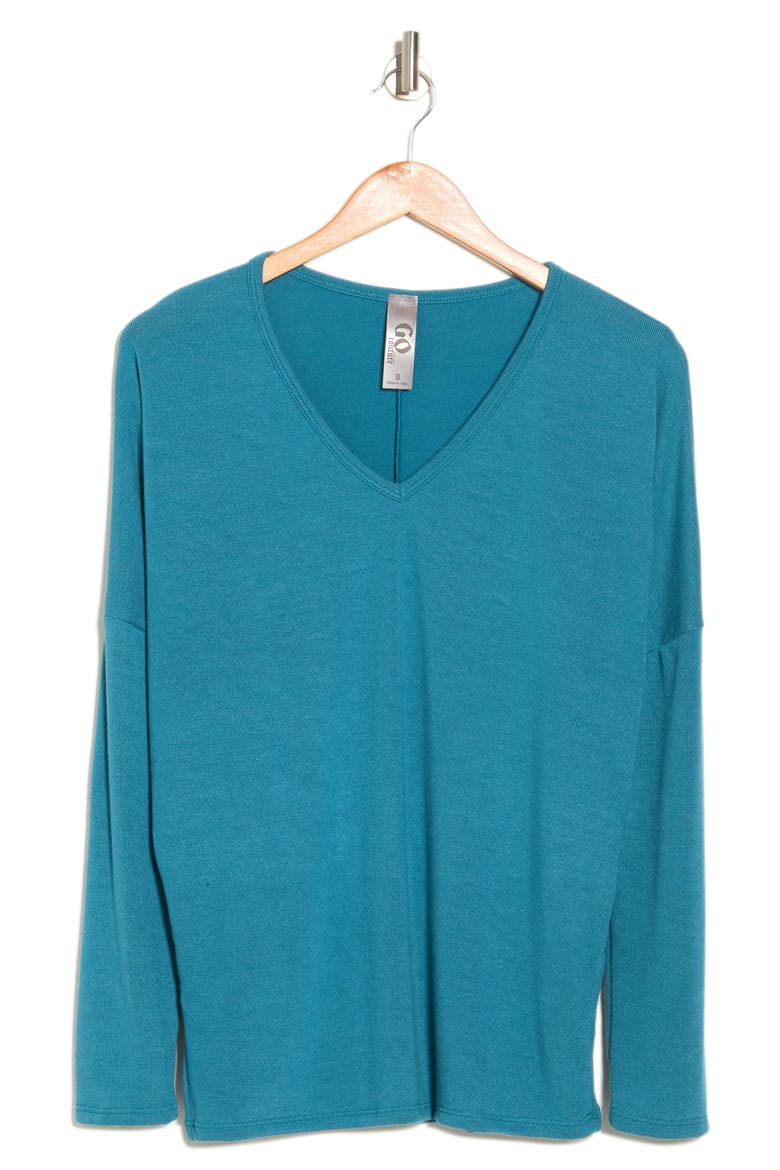 V-Neck Dolman Sleeve Sweater, Alternate, color, SKYDIVER