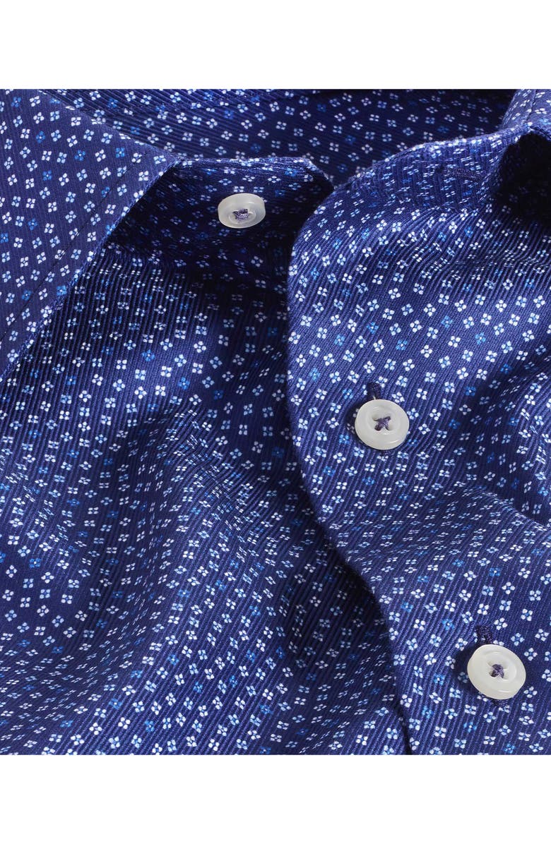 David Donahue Regular Fit Tossed Square Print Cotton Dress Shirt, Alternate, color, 