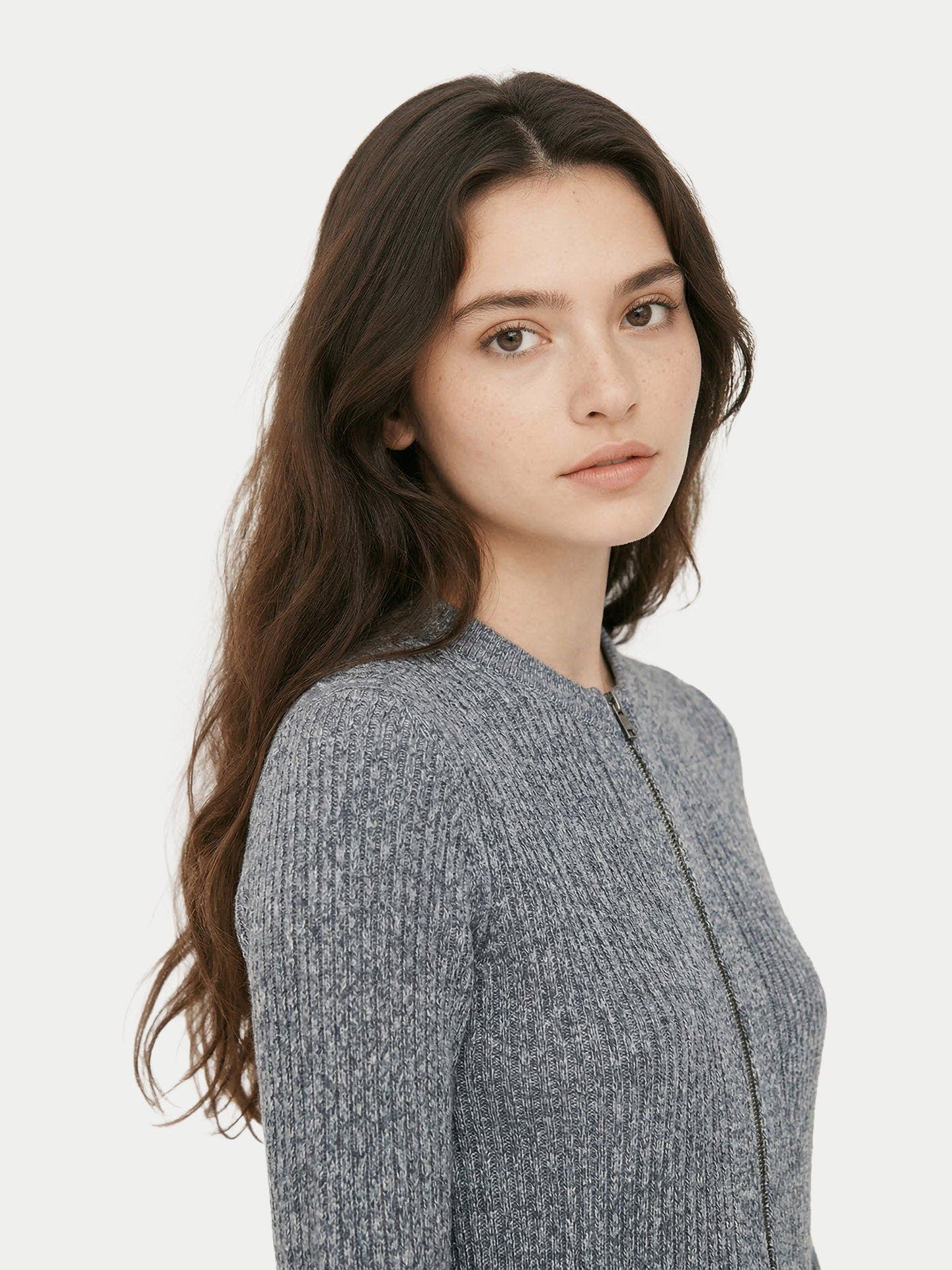Cashmere Two-Way Zip Cardigan - image 4
