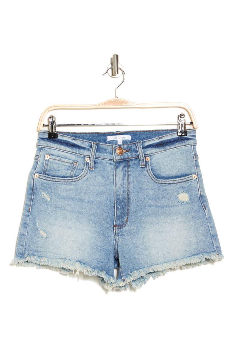 STS Blue Layne Frayed High Waist Denim Shorts, Alternate, color,