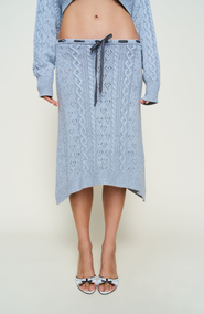 Guizio Noah Wool Cable Skirt