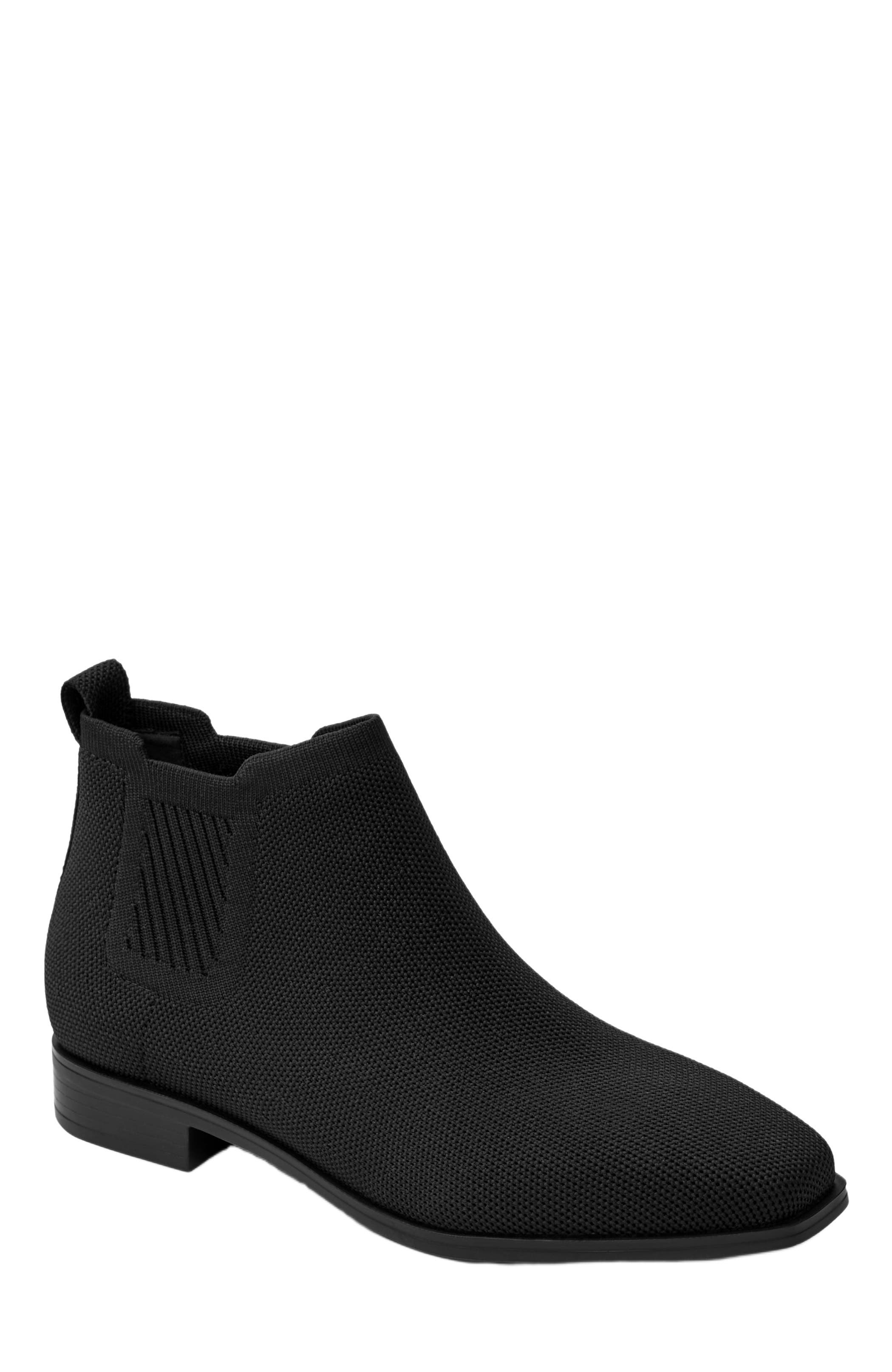 VIVAIA Square-Toe Water-Repellent Ankle Boots, Alternate, color, Black