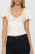 Princess Polly Sun Will Rise Crop Satin Top