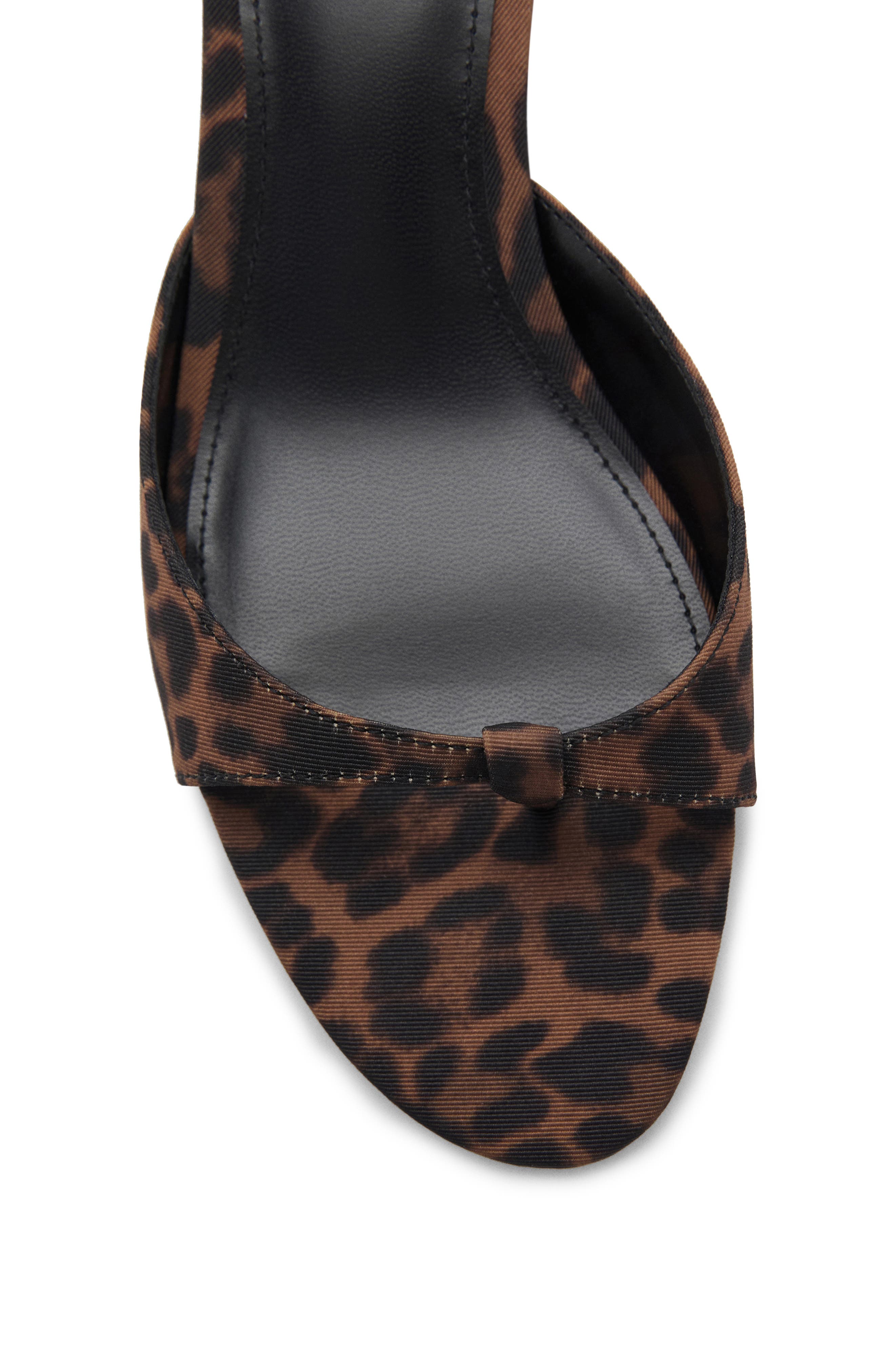 MANGO Leopard Print Kitten Heel Sandal, Alternate, color, 