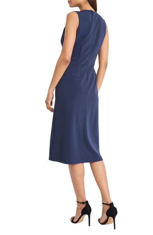 Donna Morgan For Maggy Sleeveless A-line Midi Dress In Blue