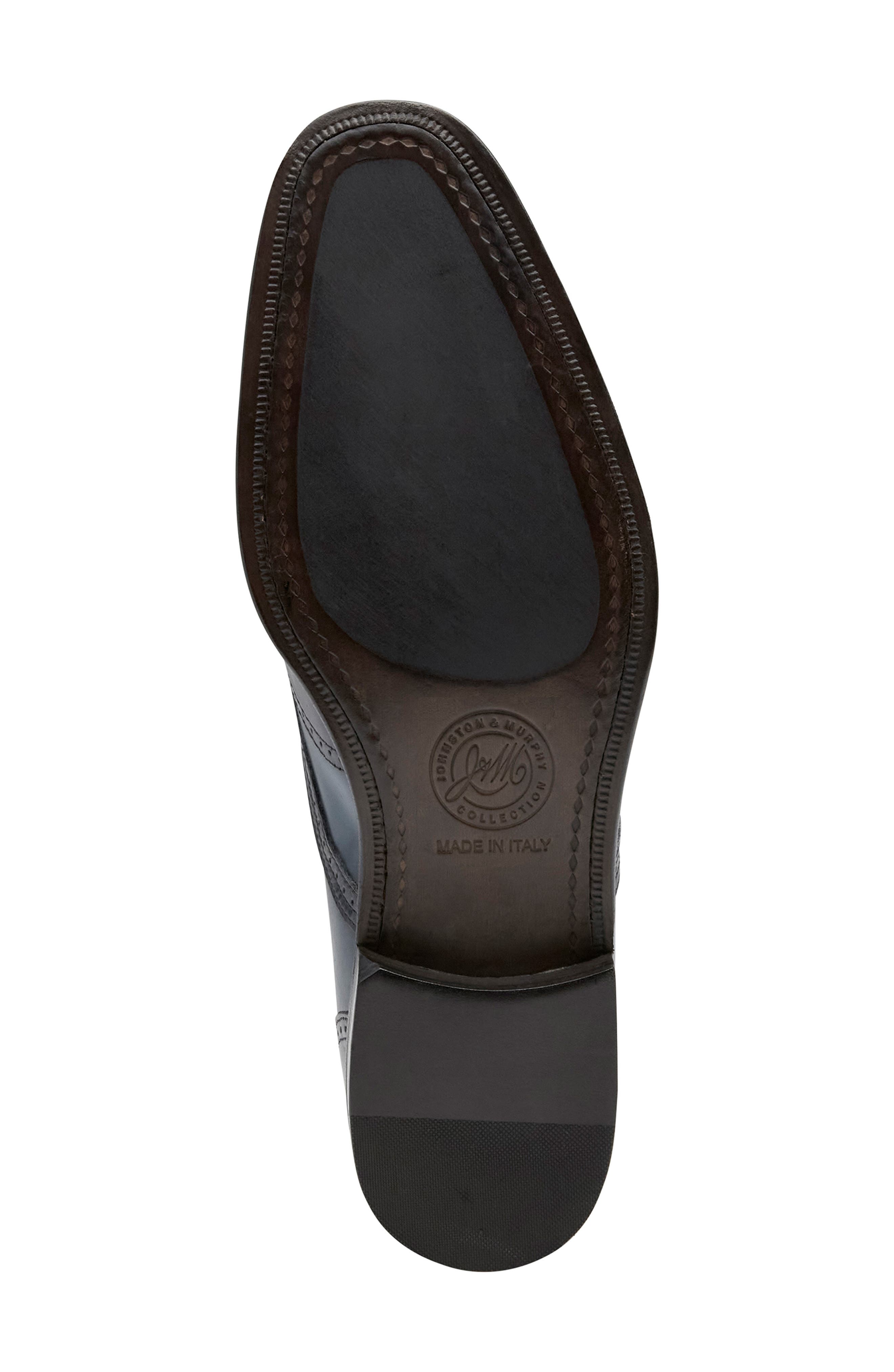 Johnston & Murphy Ellsworth Wingtip Derby, Alternate, color, Navy Italian Calfskin