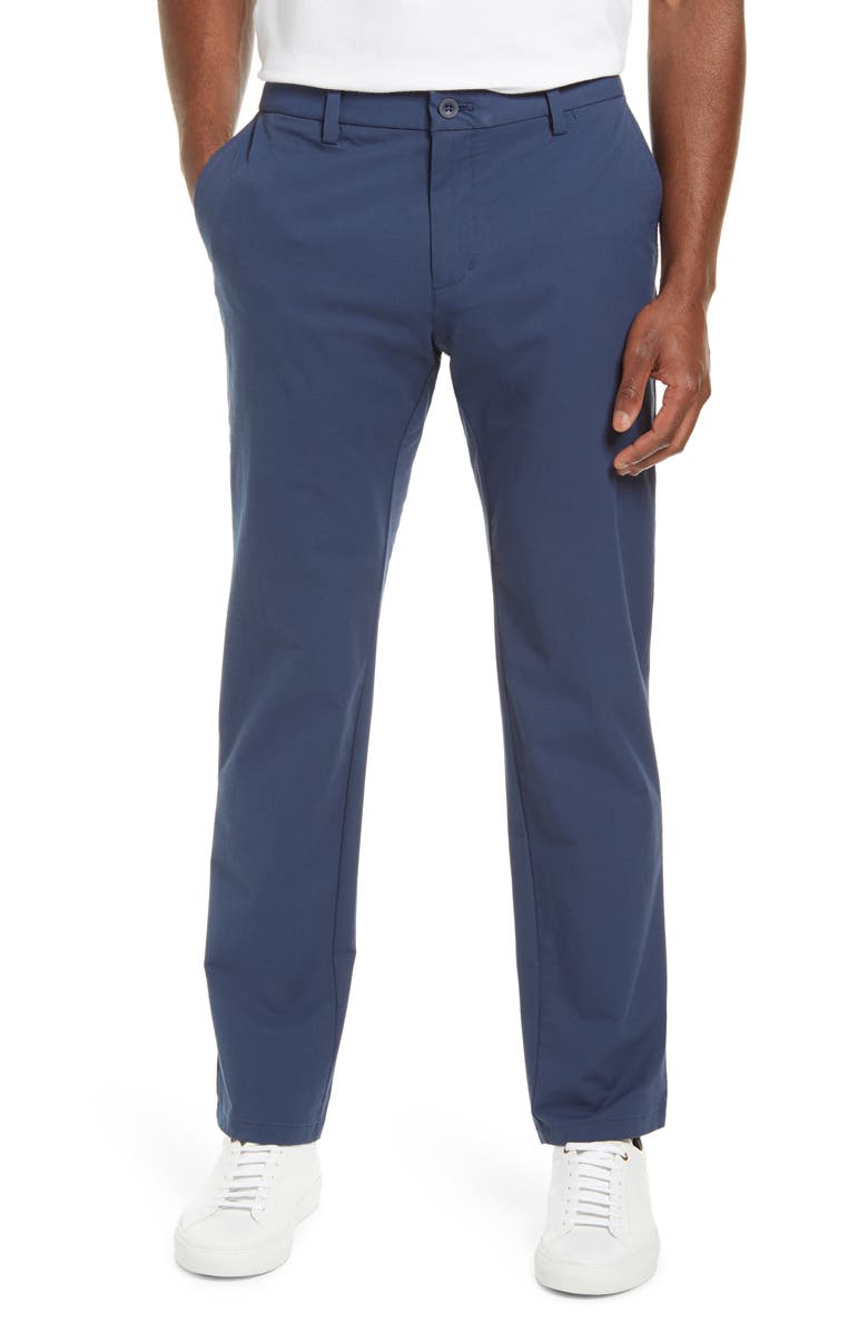 vineyard vines On-The-Go Slim Fit Performance Pants, Main, color, Blue Blazer