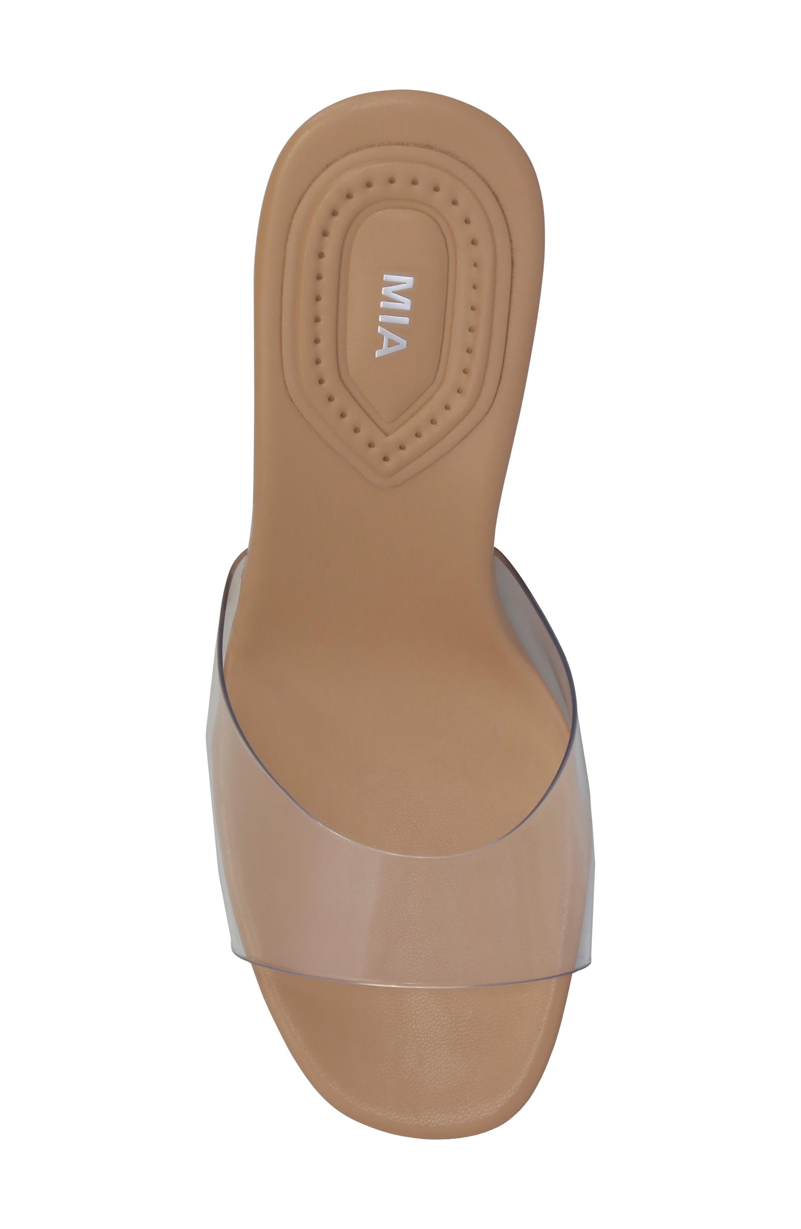 Jessica Wedge Slide Sandal, Alternate, color, CLEAR/ NUDE