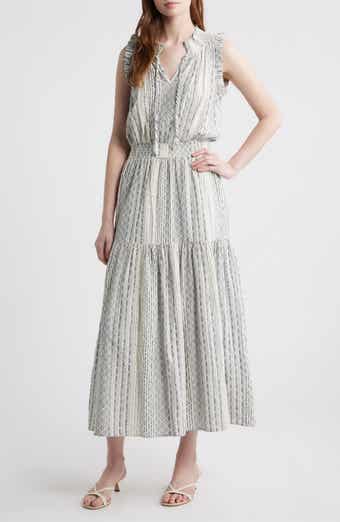 Alessi Embroidered Sleeveless Maxi Dress