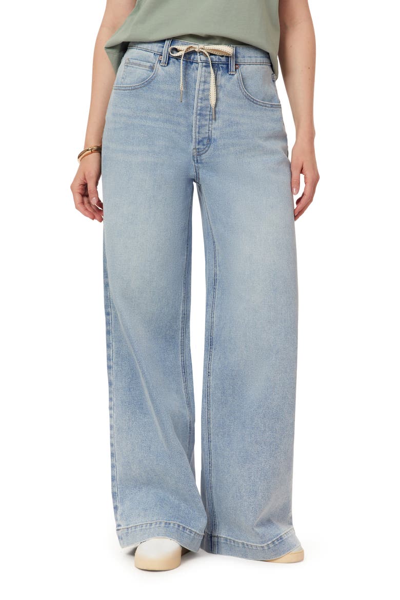 Drawstring Wide Leg Jeans, Main, color, NAPLES