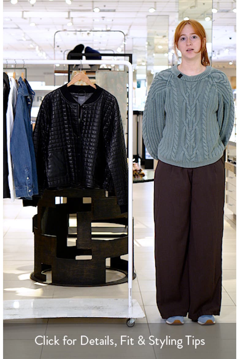 Agnes Quilted Faux Leather Crop Jacket video