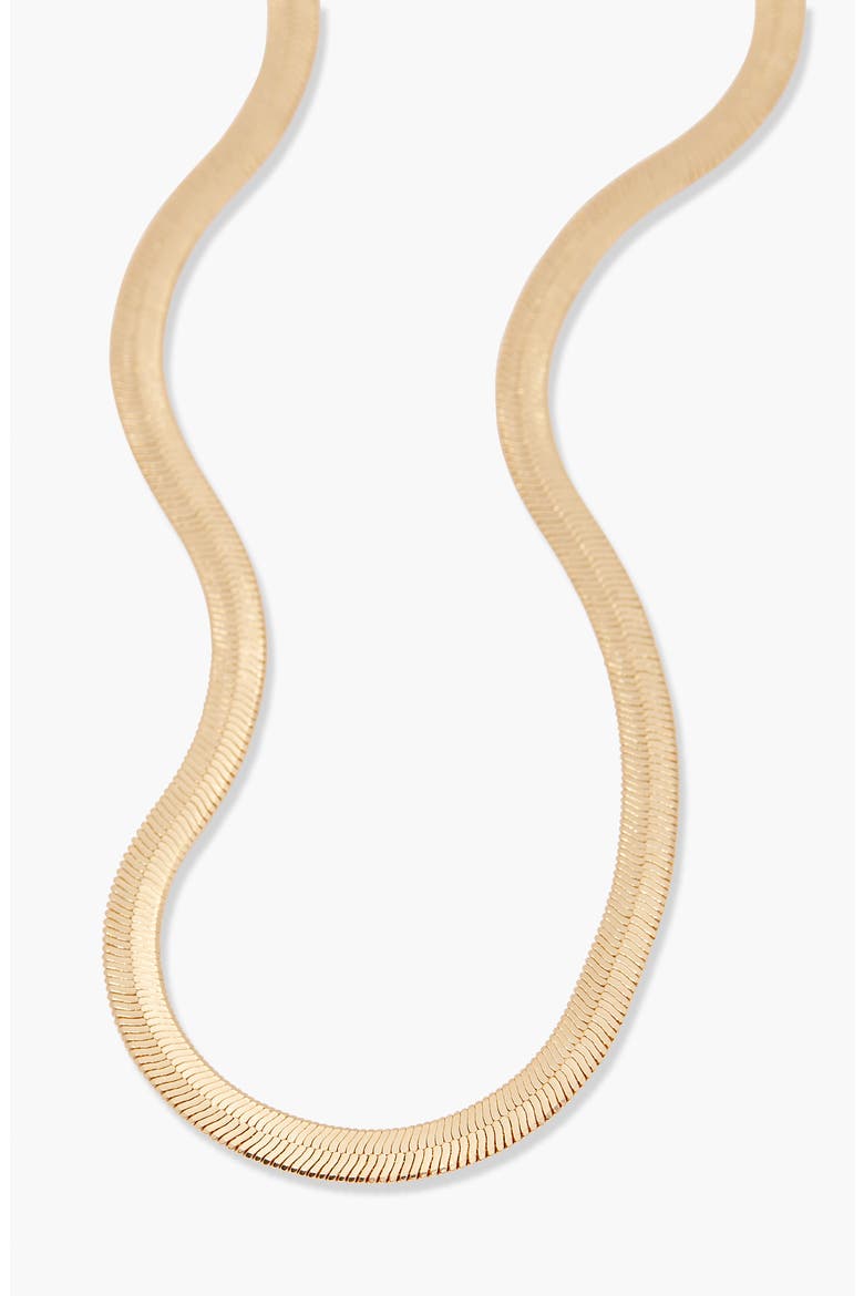 Hazel Herringbone Necklace, Alternate, color, GOLD