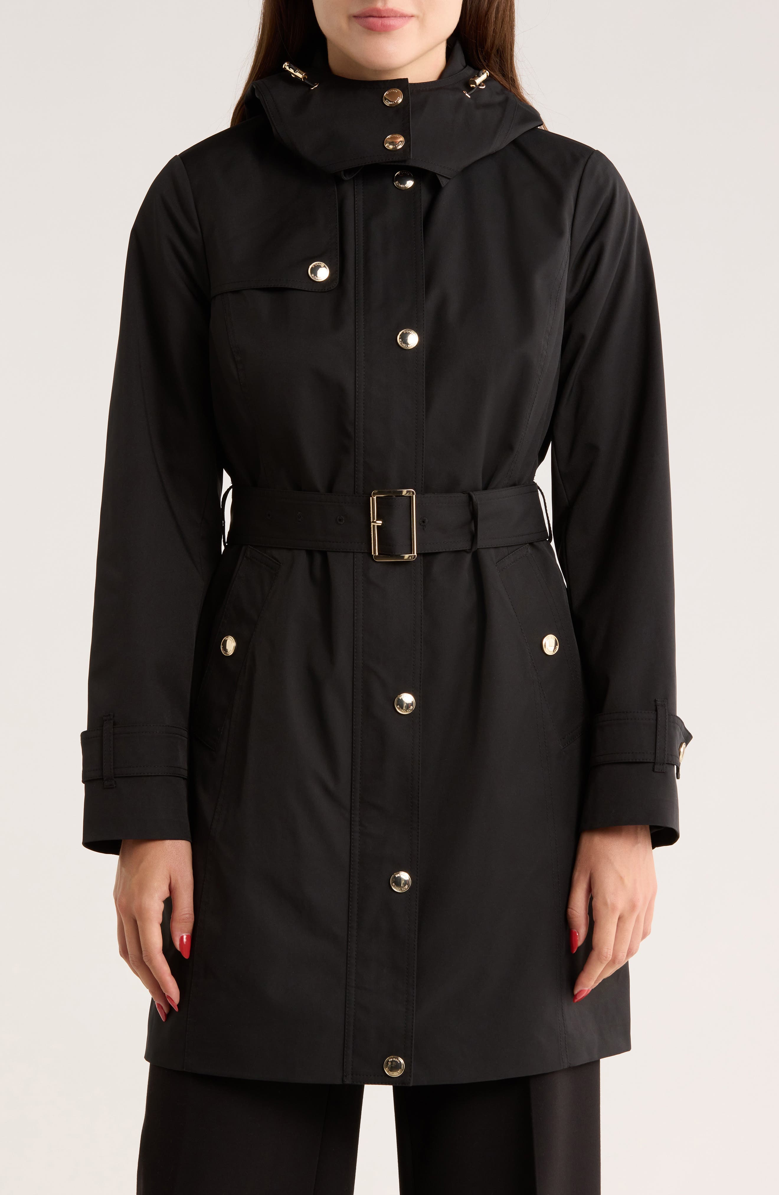 Michael Kors Water Resistant Belted Trench Coat